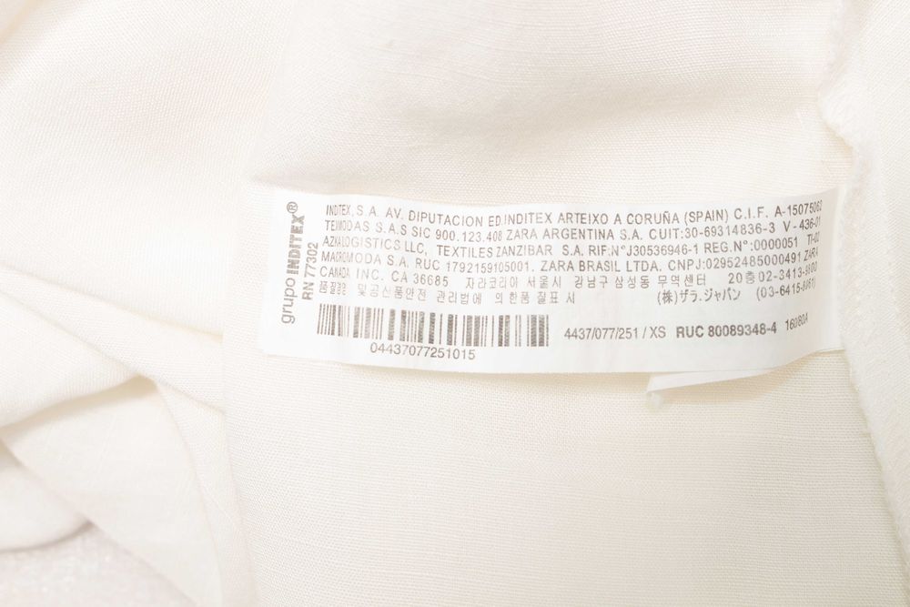 Zara дамска блуза бяла прегърни ме с вискоза и лен XS