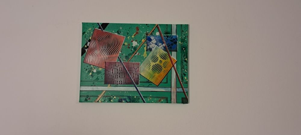 Tablouri abstracte pictate manual