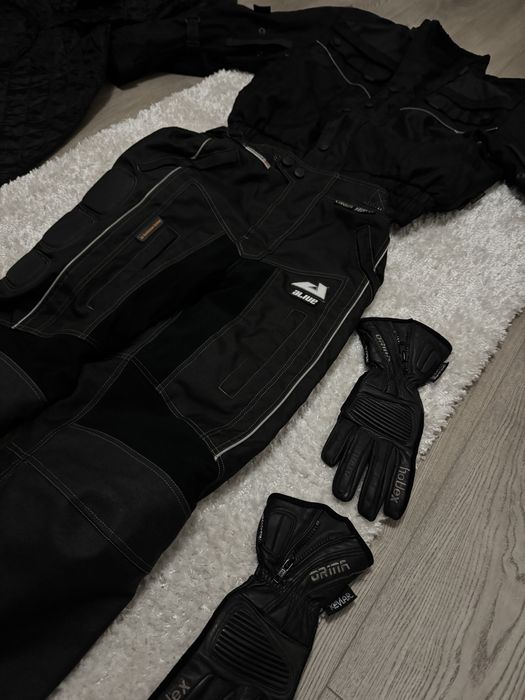 Costum moto 3m NOU cu captuseala si manusi piele