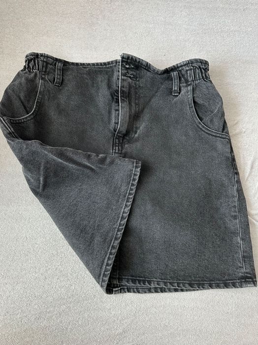 Fustă mini din denim, Mango, L, neagra