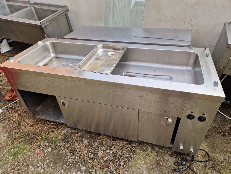 Masa calda, Frigider inox, Congelator cu sertare, stare buna, de firma