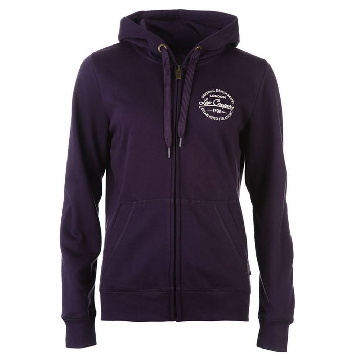 Спортна дамска блуза с дълъг ръкав с щампа"Lee Cooper"в розово,лилаво