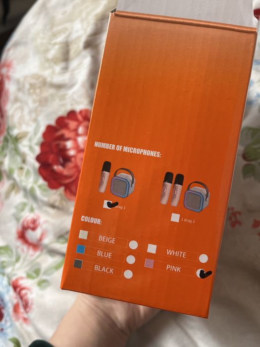 мини колонка с микрофоном