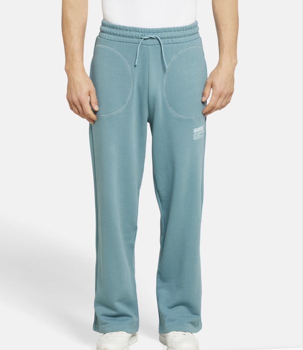 Pantaloni largi de bumbac Guess Athleisure