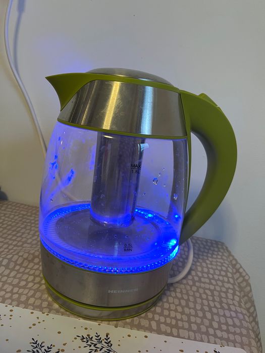 Fierbator Heinner HEK-TF2200GR, 2200W, 1.8l, Filtru de ceai, Verde