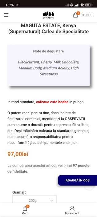 MABÓ Coffee cafea prăjită