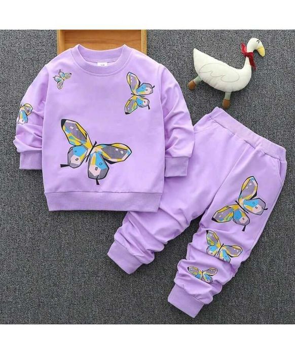 Trening 2 piese "Fluturi" , bluza maneca lunga si pantaloni