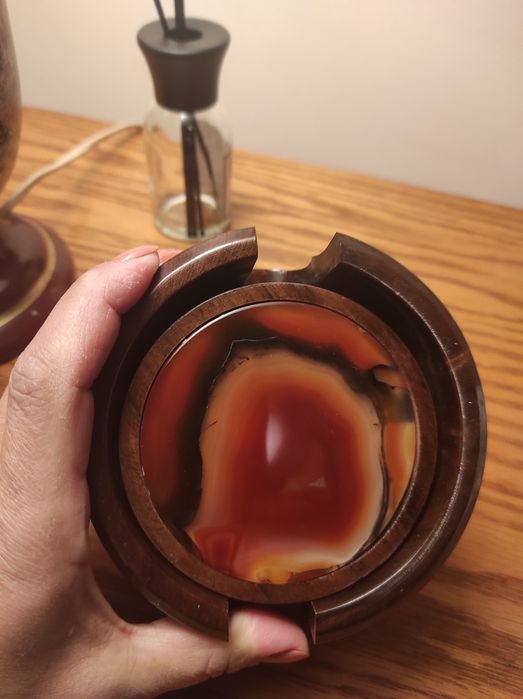 et suport pahare mahon cu onix,6buc