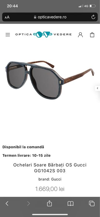 Ochelari Originali Gucci, model GG1042S 003 60, made in japan