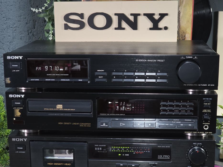 Linie audio SONY ,amplificator, deck,tuner,cd player , hifi retro