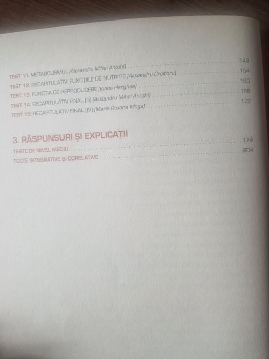 Teste grilă la biologie pentru admiterea la medicină (editura Corint)