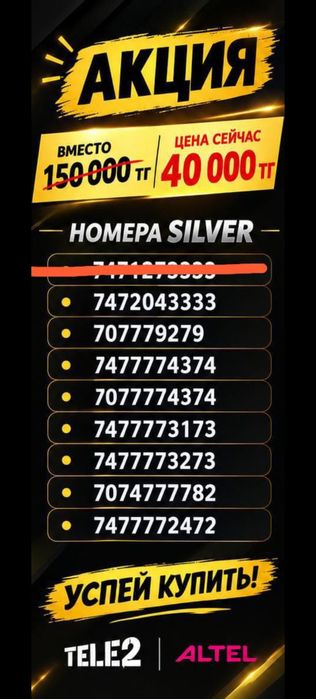 Продам красивые номера