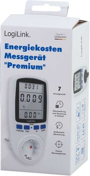 Ватметър  LogiLink, мониторинг на консумацията на енергия, Енергометър