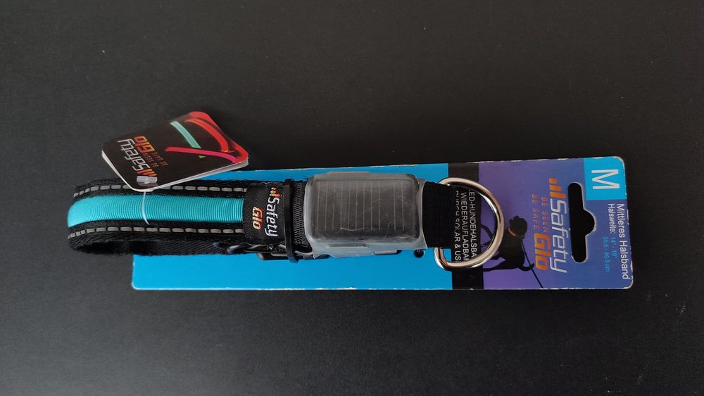 Zgarda Iluminata Cu LED Albastra Reglabila 3 Moduri Iluminare