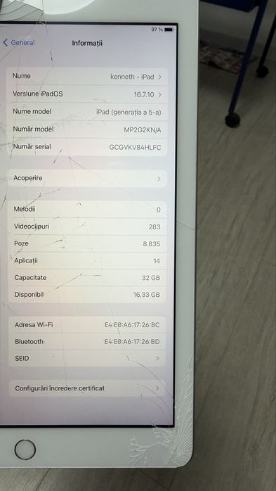 iPad 5th Gen A1822 Functionala Tableta