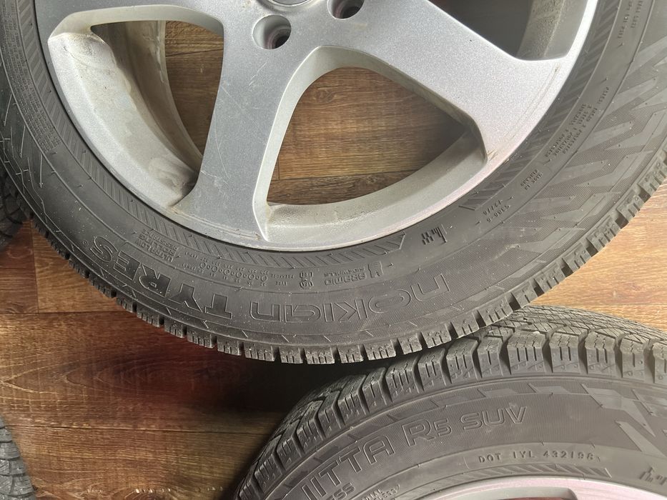 Jante 17” 5x112 cu cauciucuri iarna Nokian 215/60/R17 noi