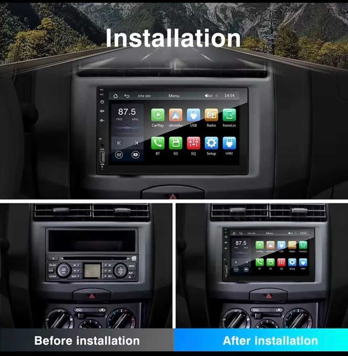 Мултимедия MP5, 7 инча, 2 Din, универсална