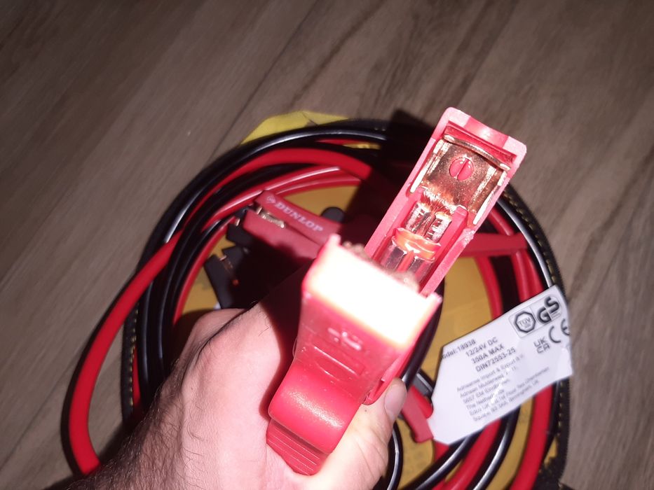 Set cabluri transfer curent pornire auto Dunlop, 350 A, 3.5 metri