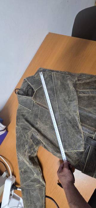 Geaca piele, distressed style marime M 48-50