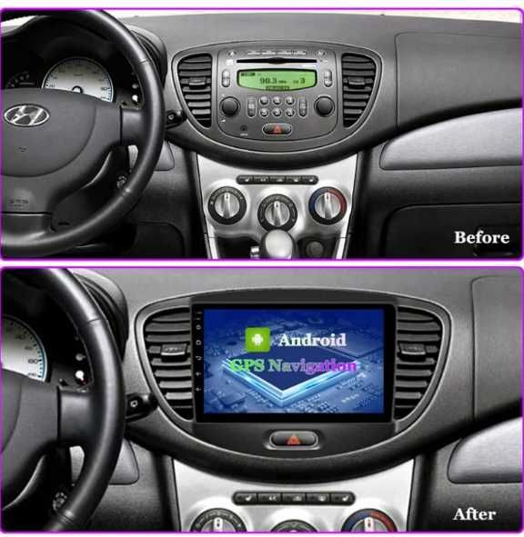 9-инчова мултимедия за HYUNDAI i10 (2007–2013) + Подарък камера