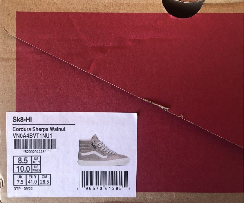 Vans Sk8 Hi Cordura Sherpa ОРИГИНАЛНИ зимни кецове 42/27см