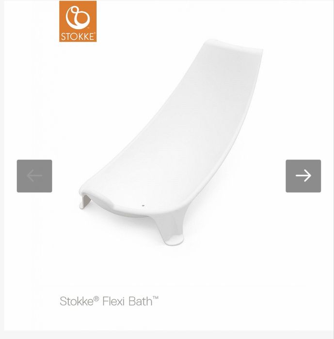 Голяма вана за къпане Stokke с поставка за новородено