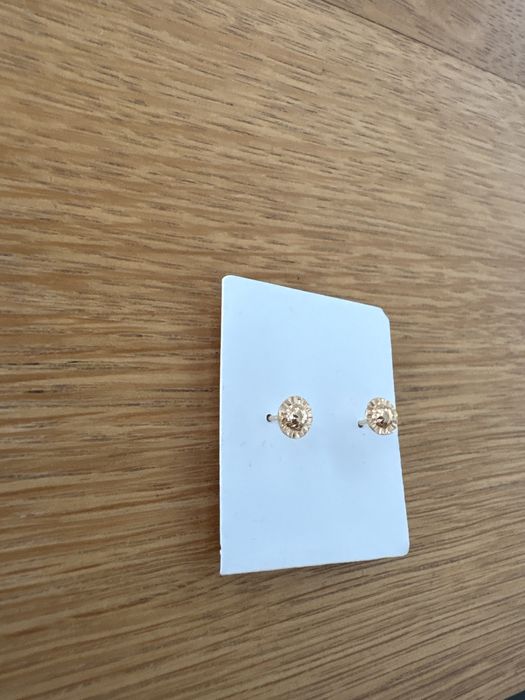 Cercei copii aur 14k Floricele mov