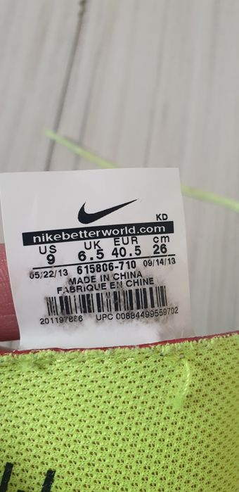 Nike Flyknit  UK 6.5 US 9 / 40.5/26 см. ОРИГИНАЛ! Дамски Маратонки!