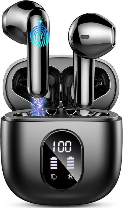 Casti In-Ear Drsaec i52 Wireless Earbuds, BT, NC, Microfon, Negru, NOU