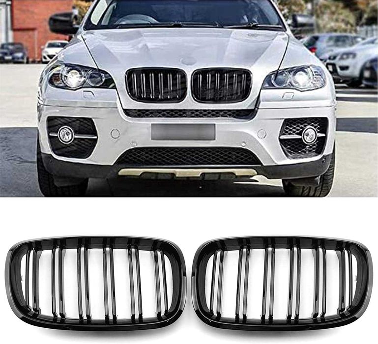 Бъбреци с двойни ребра черен лак БМВ / BMW X5 E70 , X6 E71 2008 - 2014