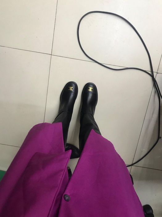 Черные сапоги длинные