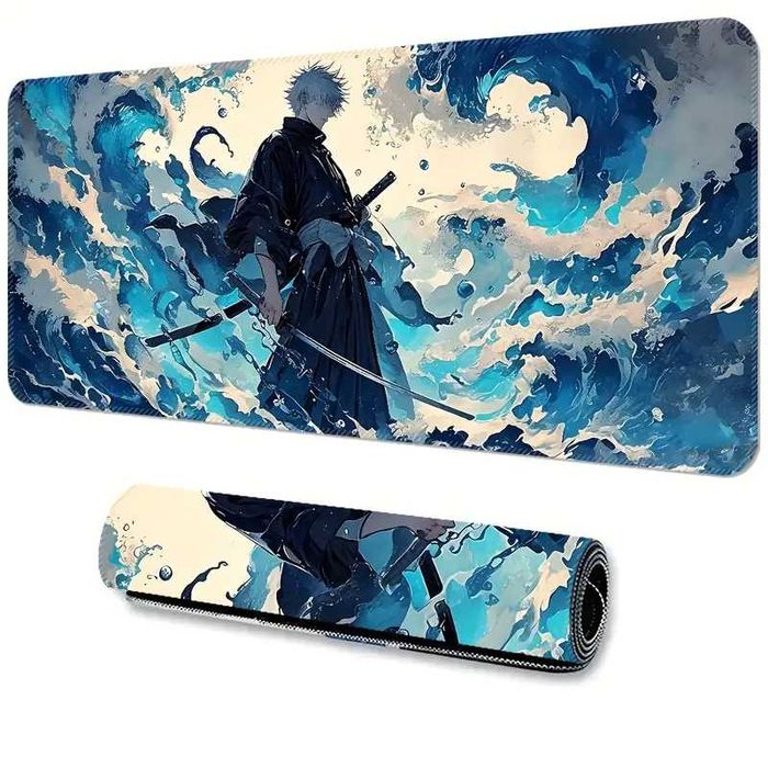 Голям пад за мишка с океански вълни, вдъхновени от анимета