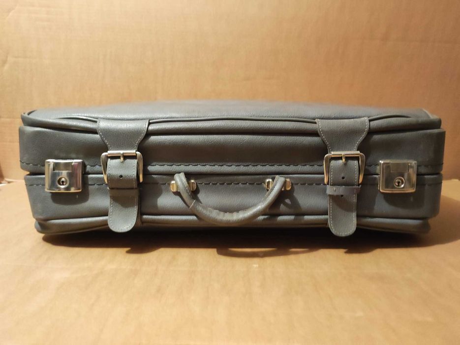 Пътнически лек куфар  син-сив 65х45х21