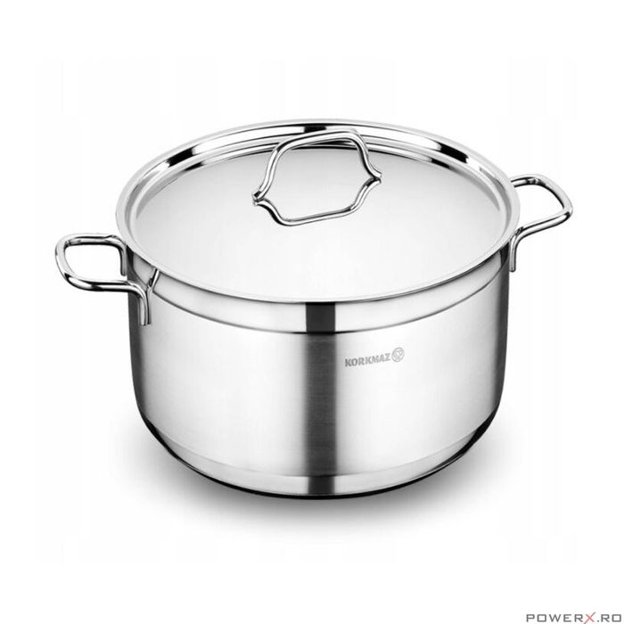 Oala cu capac din inox, 28X14cm 8.5litri, compatibila cu toate