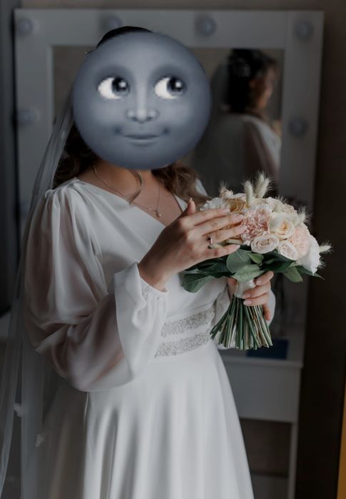 Свадебное платье айвори силуэт А