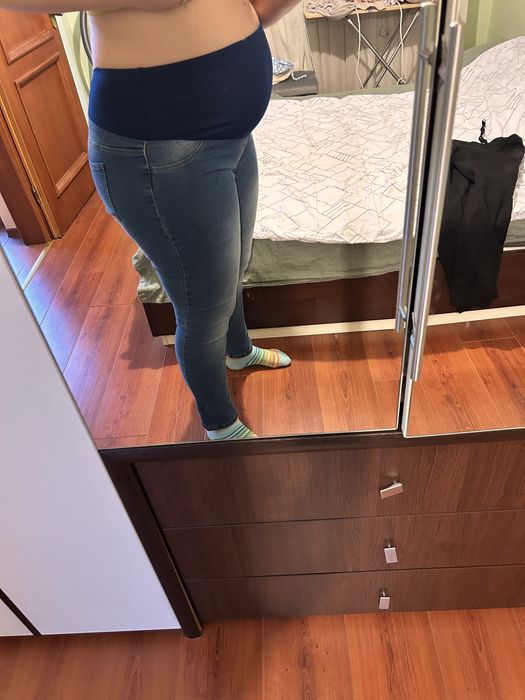 Дънки за бременни - сини