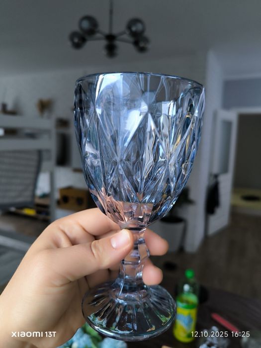 Фужеры голубые зеркальные