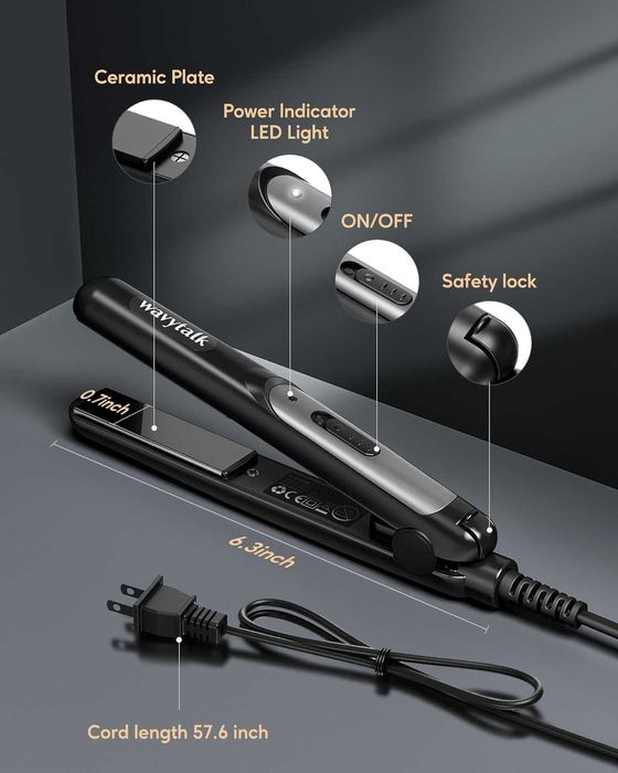 Мини преса за коса Wavytalk с керамика 0.7 инча