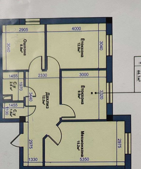 Продаётся 3 ком квартира. 1чи этадан 3хона дом. новостройка BEK BARAKA