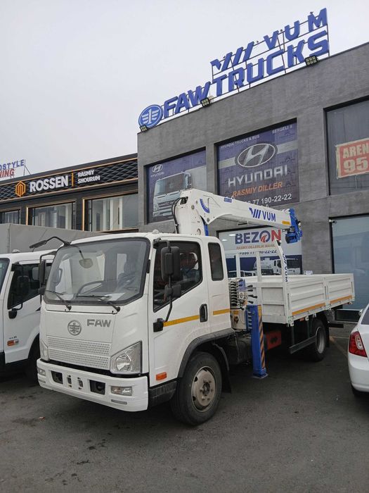 Кран манипулятор бортовая автоплатформа FAW 5 тонна в НАЛИЧИИИИ !!