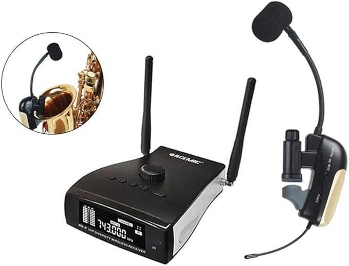 Set Wireless microfon pentru Saxofon și Trompeta ACEMIC PR-8/ST-4 cu efect de reverberatie cu CASE (Shure, Sennheiser)