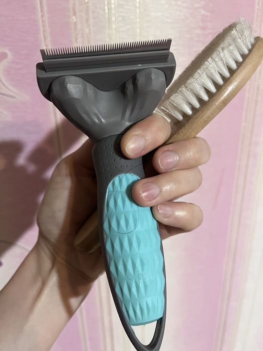 Расческа для вычесывания для кошек и собак и щетка для полирования