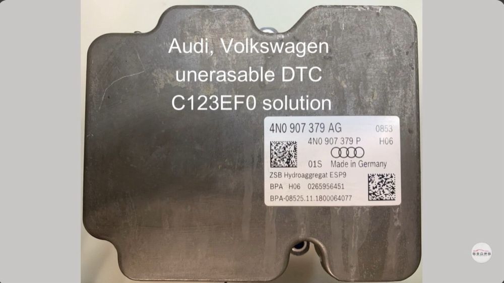 Resetare eroare C123EF0 unități ABS defecțiune servofrână Audi