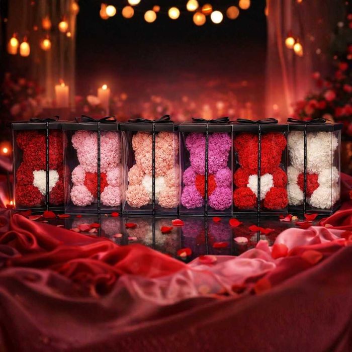 Декоративно мече от рози