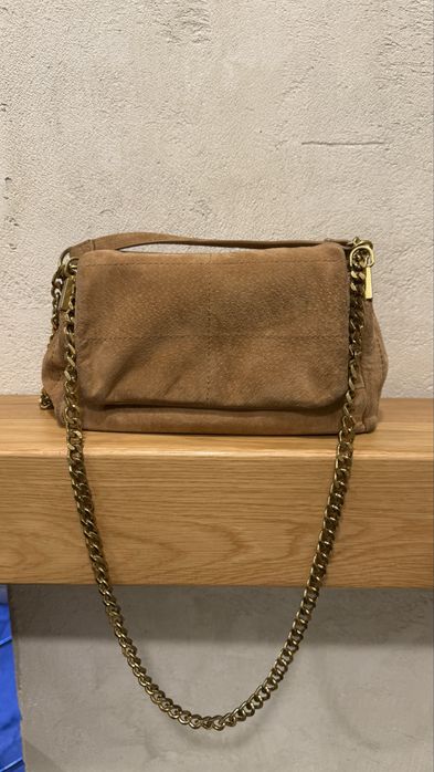 Zara чанта естествена кожа