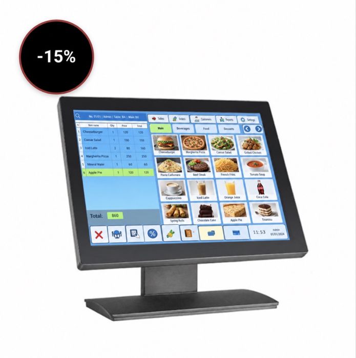 POS NOU + soft  ! SIGILAT cu soft de vanzare si gestiune preinstalat ; gata de utilizare pentru Magazine , Restaurant , Fastfood , cafenea , pizza