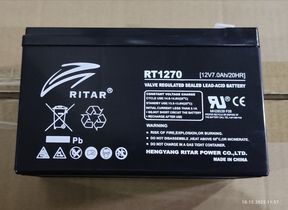 Аккумуляторная батарея Ritar RT1270 (12V, 7.0Ah)