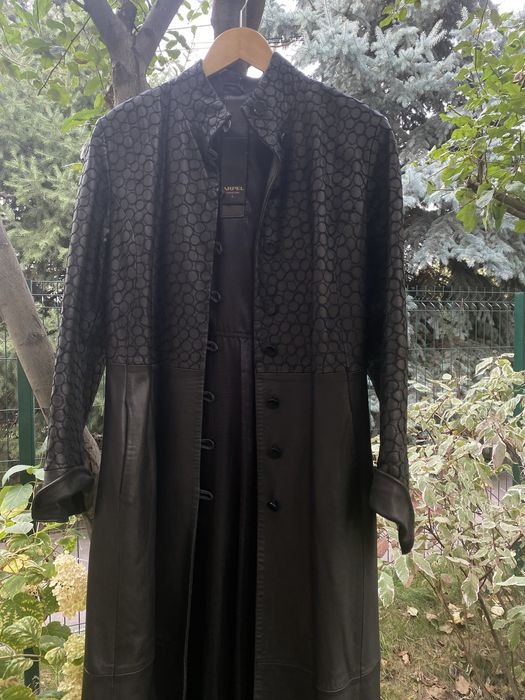 Кожанный плащ