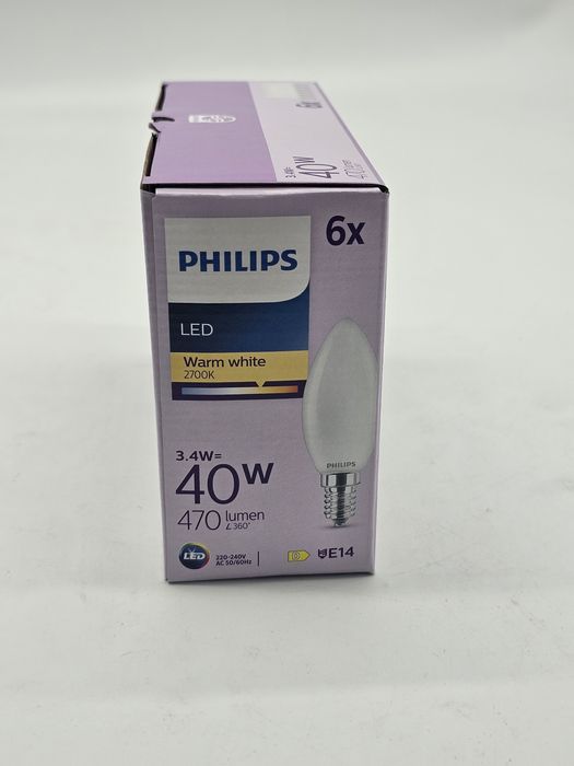 24 bucati becuri LED Philips de tip lumânare cu soclu E14