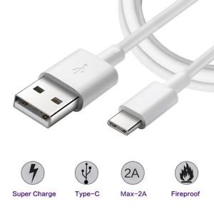 Cablu Usb - Type C Fast Charge Alb / Negru Nou